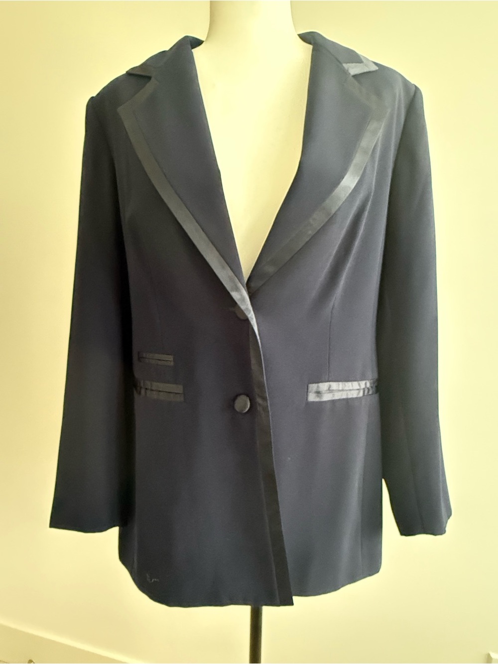 Together Navy Blazer with Satin Trim